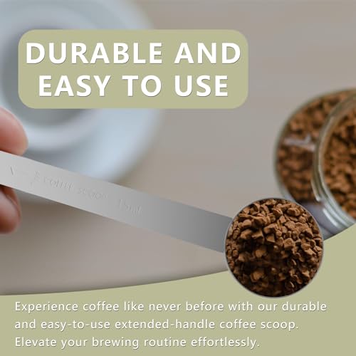 LEIFENY 2PCS 1 Tablespoon Coffee Scoop, 9" Long Handle Measuring Spoon, One tbsp (15 ml) Stainless Steel Scooper - Image 4