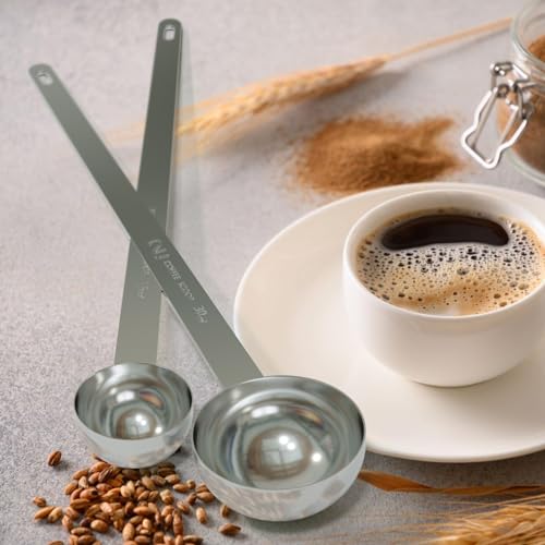 LEIFENY 2PCS 1 Tablespoon Coffee Scoop, 9" Long Handle Measuring Spoon, One tbsp (15 ml) Stainless Steel Scooper - Image 5