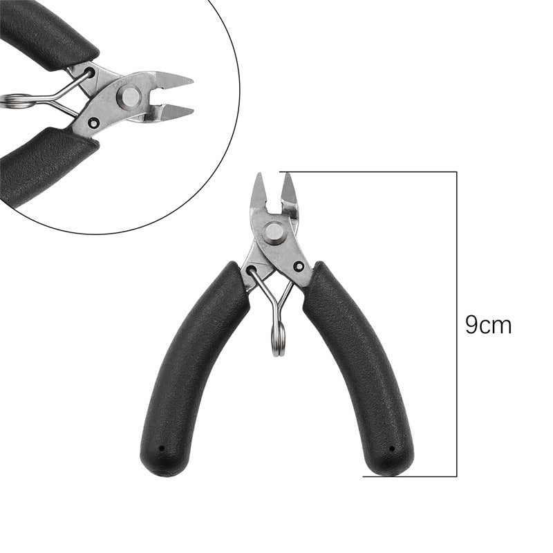 Handmade DIY Tool Pliers Multifunctional Punching Pliers Jewelry Toothless Pointed Nose Pliers Oblique Wire Cutting Pliers Hardware Tools #37 501A side cutting pliers 1 card/bag 