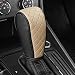QKYS Leather Car Gear Shift Knob Cover Upgraded AntiSlip Design Stick Shift Knob Cover Universal Durable Car Decorative Accessories Shifter Stick Protector Suitable for CarsTrucksSUVs BkBg - Image 2