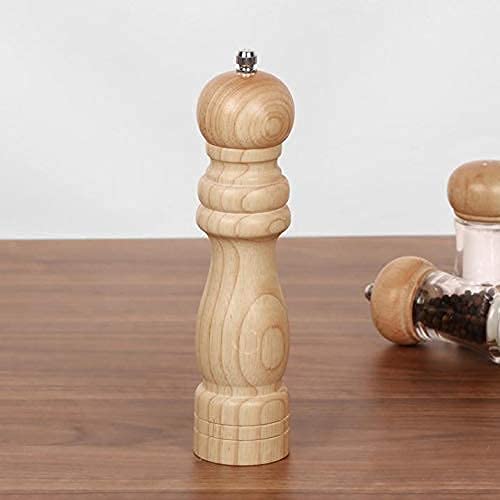 Kazenzo Salt Spice Storage Mixer Grinder Wood Spice Mill Grinder Wooden Traditional Pepper Mill Grinder Muller Salt and Spice Grinder Mixer - Image 2