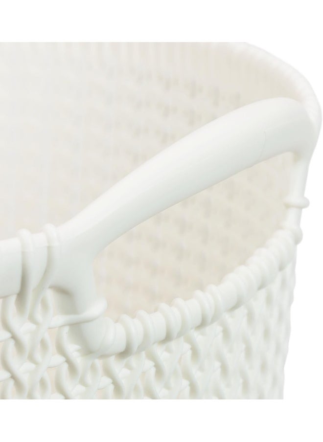 Curver - Knit Large Round Basket With 2 Hand 30L Off White Color - Image 1