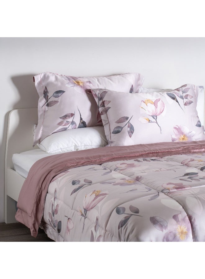 Boutique Blanche Tencel 3Pc King Comforter Set 220*240Cm, Pink - Image 1
