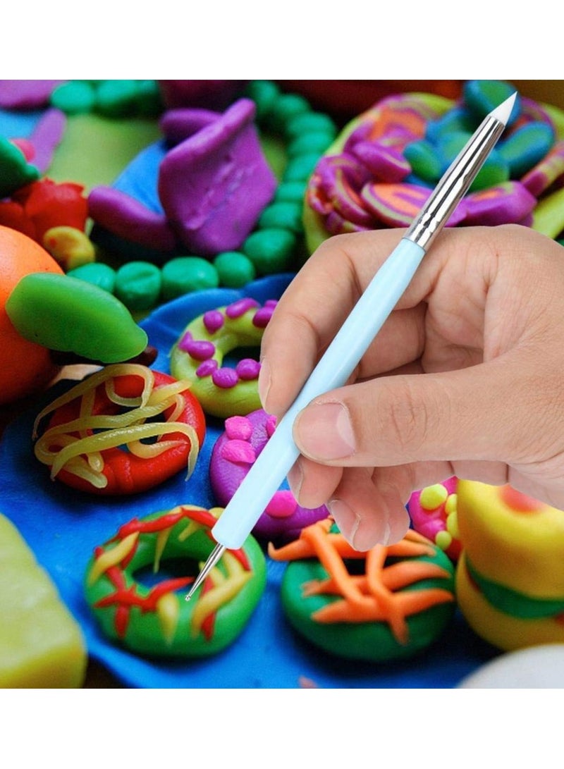 Silicone Clay Sculpting Tool, 10Pcs Modeling Dotting Tool for Pottery Craft, Rock, Nail, Blending, Drawing - Image 5