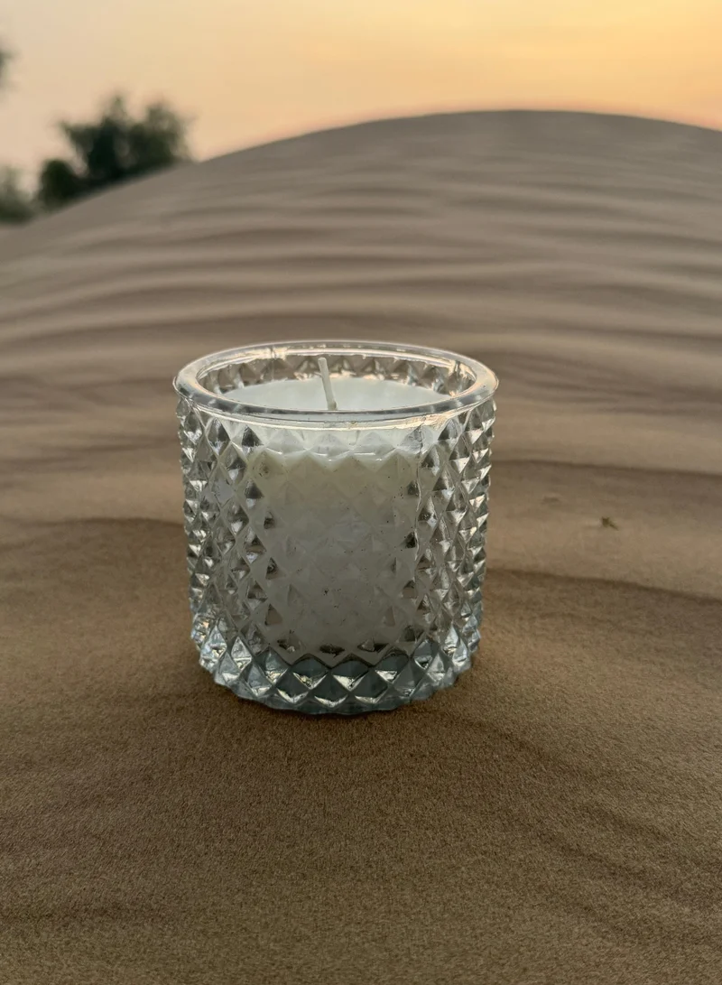 Tohfa Luxe Tohfa Luxe Serene Glow Candle – 8 × 8 cm | Hand-Poured Soy Wax | Vanilla, Musk & Sandalwood