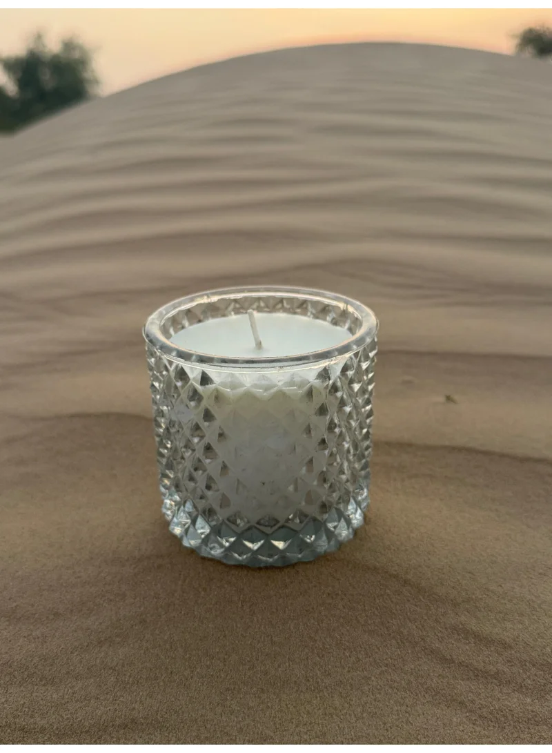 Tohfa Luxe Tohfa Luxe Serene Glow Candle – 8 × 8 cm | Hand-Poured Soy Wax | Vanilla, Musk & Sandalwood