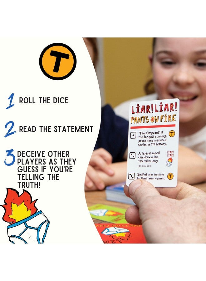 Boxer Gifts Liar Liar Pants On Fire Card Game - Can You Tell Who'S Lying? - Fun Family Games For Kids And Adults - Trivia Cards Game  - Image 2