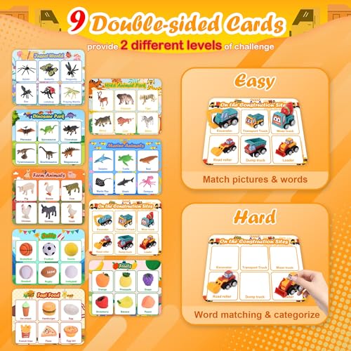 Nicella Sorting Toys for Toddlers Learning Education Toys Montessori Multiple Theme Playset Fine Motor Skills Games Preschool Learning Activities Sensory Toys for 2 Year Old Kids Boys and Girls - Image 5
