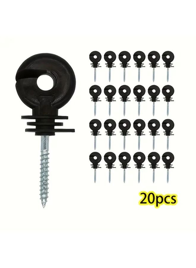 20pcs Stainless Steel Electric Fence Wire Insulators Heavy Duty Screw On Design - Image 2