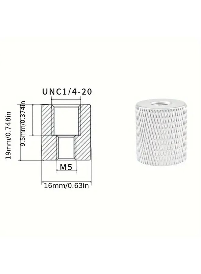 قطعتان من أسود 1/4 أنثى إلى محول خيط M6 أنثى مفك برغي قوس البث المباشر - Image 4