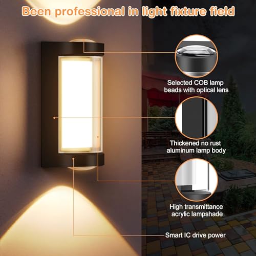 Groeien Aluminium Modern 4 Watt Led Waterproof Ip65 Wall Light Outdoor Lighting Balcony Lights Home Decoration Wall Lamp Wall Mounted Fixtures For Yard Balcony Garage Garden Lighting Porch Lights - Image 5