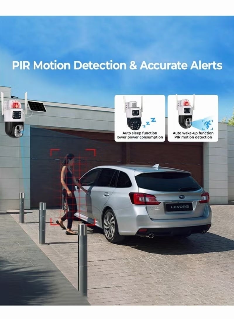 كروني كاميرا مراقبة CRONY VCS09 تعمل بالطاقة الشمسية بتقنية 4G. دقة 8 ميجابكسل (1080 بكسل). كاميرا بانورامية متحركة (PTZ). بطارية عالية السعة 8000 مللي أمبير + كاميرا تعمل بالطاقة الشمسية. مقاومة للماء بمعيار IP66، خاصية تتبع الأشخاص، صوت ثنائي الاتجاه، تخزين على بطاقة TF/سحابة، كاميرا أمان لاسلكية. - Image 5