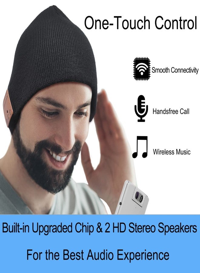 FULLLIGHT TECH Bluetooth Beanie Headphones Hat Unique Christmas Tech Gifts Black - Image 3