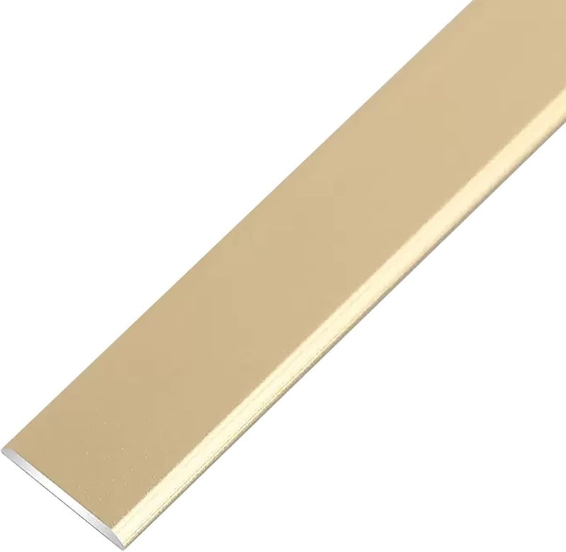 Doorway Uneven Floor Transition Strip, Metal Floor Transition Strip,0.8 inch Flat Divider Strip for Finishing and Decorating The Edges of Carpets and Floors,Floor Joining,Deep Coffee-90cm/35.4in - Image 1