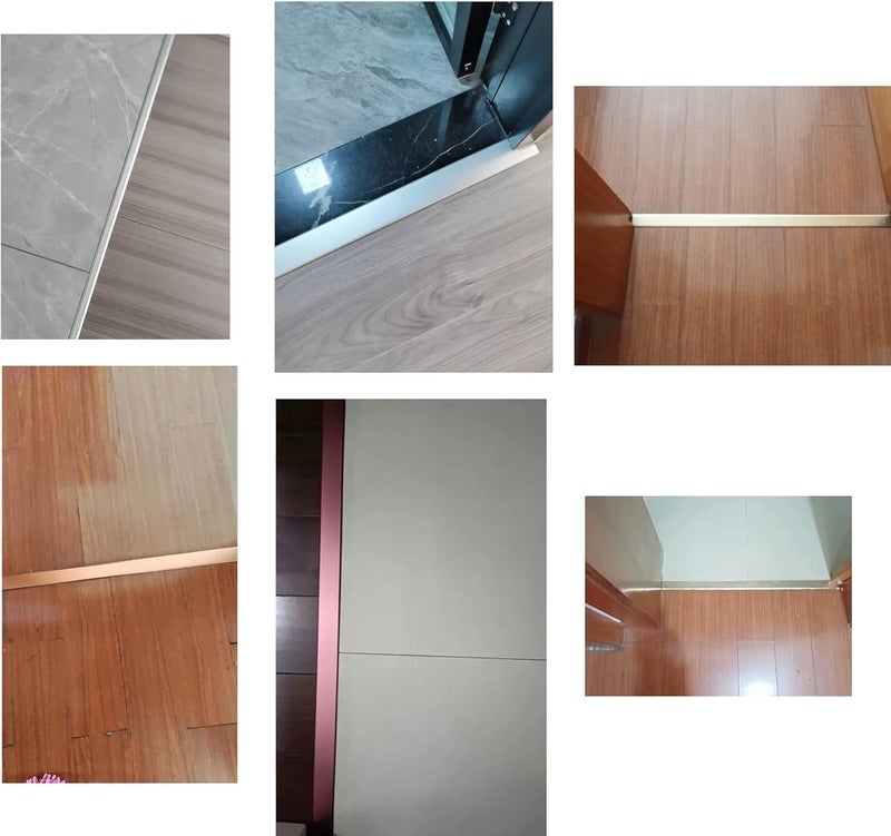 Doorway Uneven Floor Transition Strip, Metal Floor Transition Strip,0.8 inch Flat Divider Strip for Finishing and Decorating The Edges of Carpets and Floors,Floor Joining,Deep Coffee-90cm/35.4in - Image 3