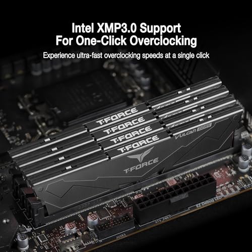 TEAMGROUP T-Force Vulcan DDR5 32GB (2x16GB) 6000MHz (PC5-48000) CL38 Desktop Memory Module Ram (Black) for Chipset 600 700 Series XMP 3.0 Ready - FLBD532G6000HC38ADC01 - Image 3