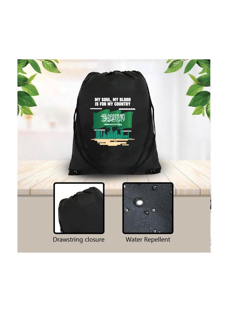 Saudi National Day Drawstring Bag â€“ Ideal for Travel, Shopping, Gym, and Daily Use â€“ Durable and Stylish Drawstring Backpack â€“ Great for Celebrations, Events - Image 5