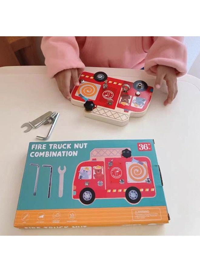 Montessori Early Education Wooden Puzzle Toy For Babies Cognitive Development Matching Blocks Unlocking Toys Children's Educational Tools-Color:Large Beech  - Image 2