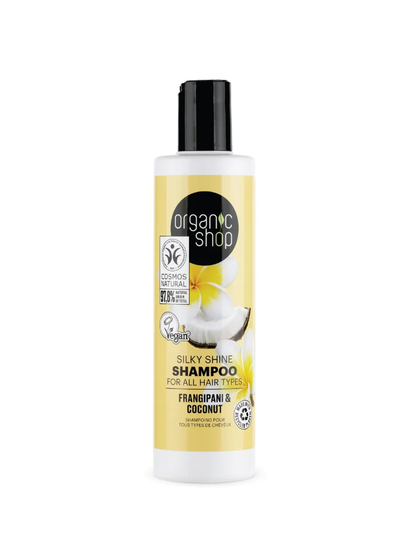 Organic Shop Organic Shop Silky Shine Frangipani & Coconut Shampoo, 280 ml