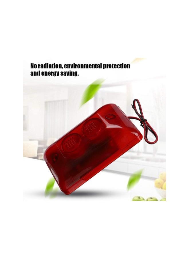 Generic - 12V 15W Wired Strobe Siren,Sound and Light Alarm System,Sound Alarm Strobe Flashing Red Light 120dB for Home Security - Image 1