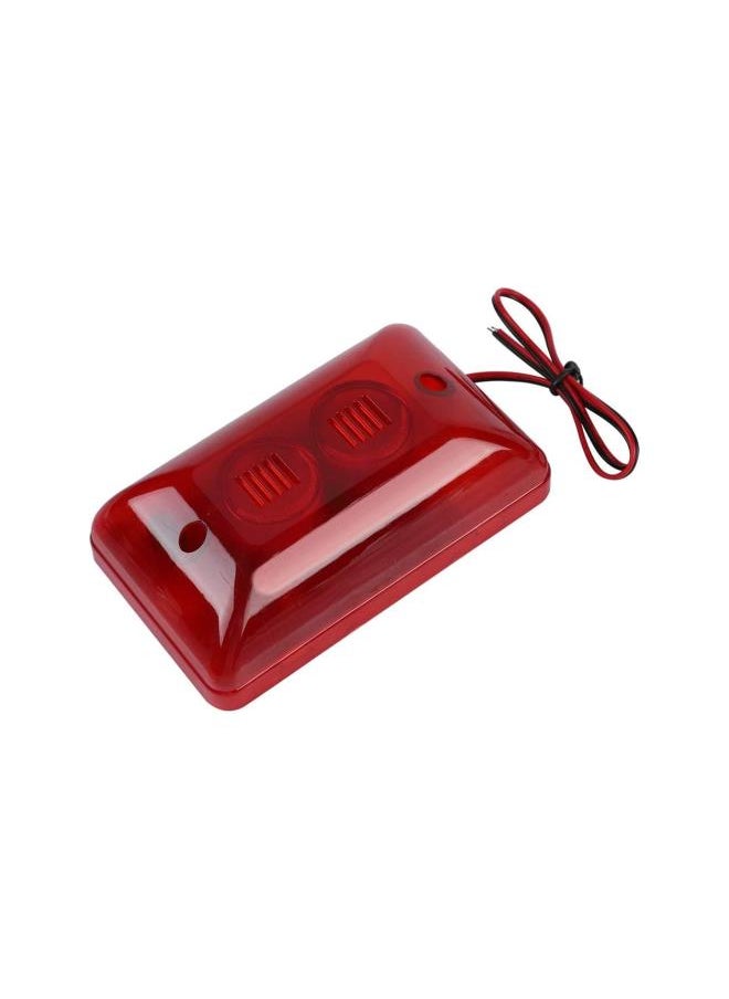Generic - 12V 15W Wired Strobe Siren,Sound and Light Alarm System,Sound Alarm Strobe Flashing Red Light 120dB for Home Security - Image 1