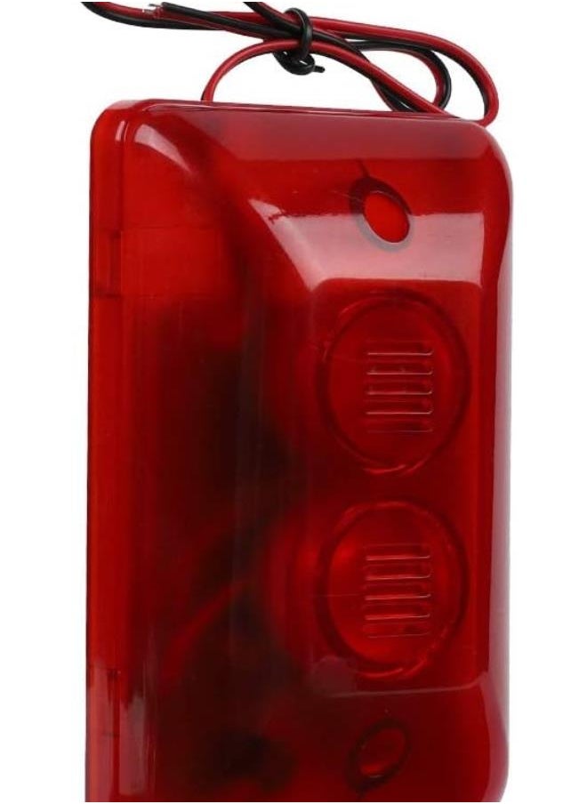 Generic - 12V 15W Wired Strobe Siren,Sound and Light Alarm System,Sound Alarm Strobe Flashing Red Light 120dB for Home Security - Image 1