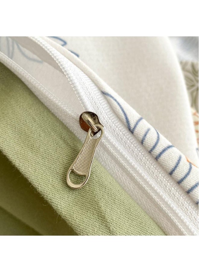 أطقم لحاف قطنية مريحة 4 قطع تناسب سرير مزدوج بحجم 1.5 م / 1.8 م هدية لتزيين المنزل هدية عيد ميلاد - Image 4