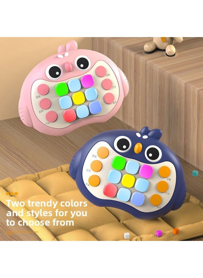Loquat Quick Push Game Machine Press Palm Hamster Press Music Logical Concentration Children's Decompression Toys-Color:Cute Quick Push Game Console 【blue 6 Modes】 Chinese Color Box - Image 2