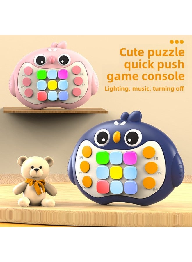 Loquat Quick Push Game Machine Press Palm Hamster Press Music Logical Concentration Children's Decompression Toys-Color:Cute Quick Push Game Console 【blue 6 Modes】 Chinese Color Box - Image 5