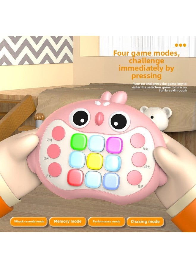 Loquat Quick Push Game Machine Press Palm Hamster Press Music Logical Concentration Children's Decompression Toys-Color:Cute Quick Push Game Console 【blue 6 Modes】 Chinese Color Box - Image 3