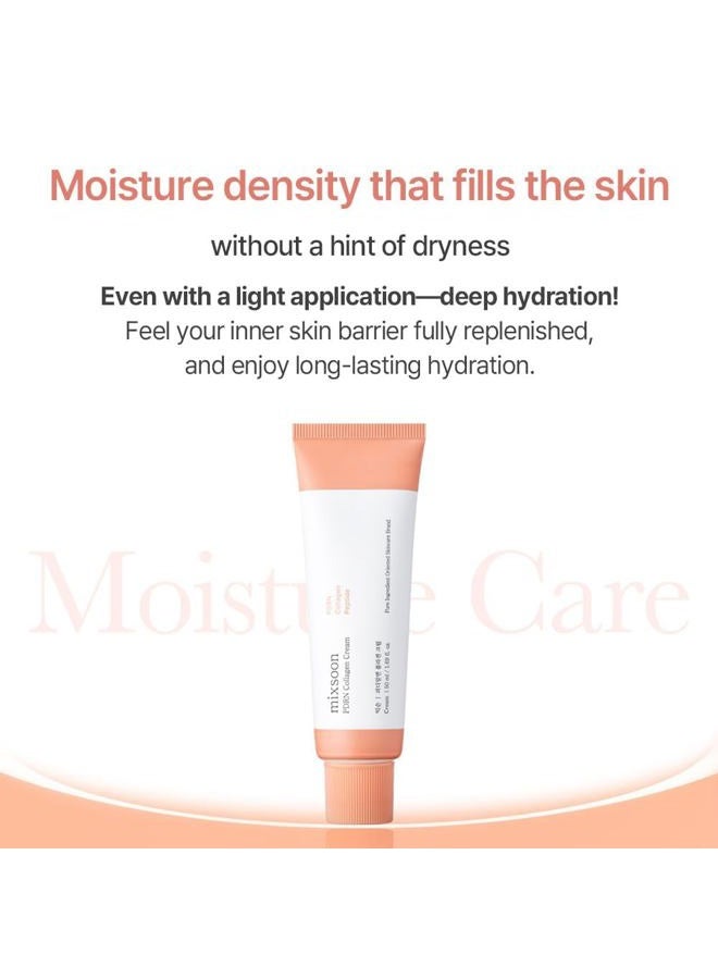 mixsoon PDRN Collagen Cream - Firming, Hydrating and Revitalizing Lightweight Face Gel, Radiance Collagen Peptides, Nourishing Moisturizer for Smooth Skin 50ml / 1.69 fl.oz. Korean Glass Skin Care - Image 4