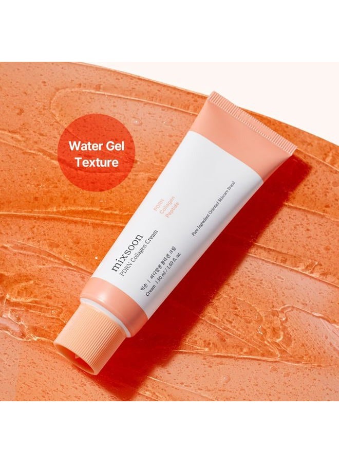mixsoon PDRN Collagen Cream - Firming, Hydrating and Revitalizing Lightweight Face Gel, Radiance Collagen Peptides, Nourishing Moisturizer for Smooth Skin 50ml / 1.69 fl.oz. Korean Glass Skin Care - Image 5