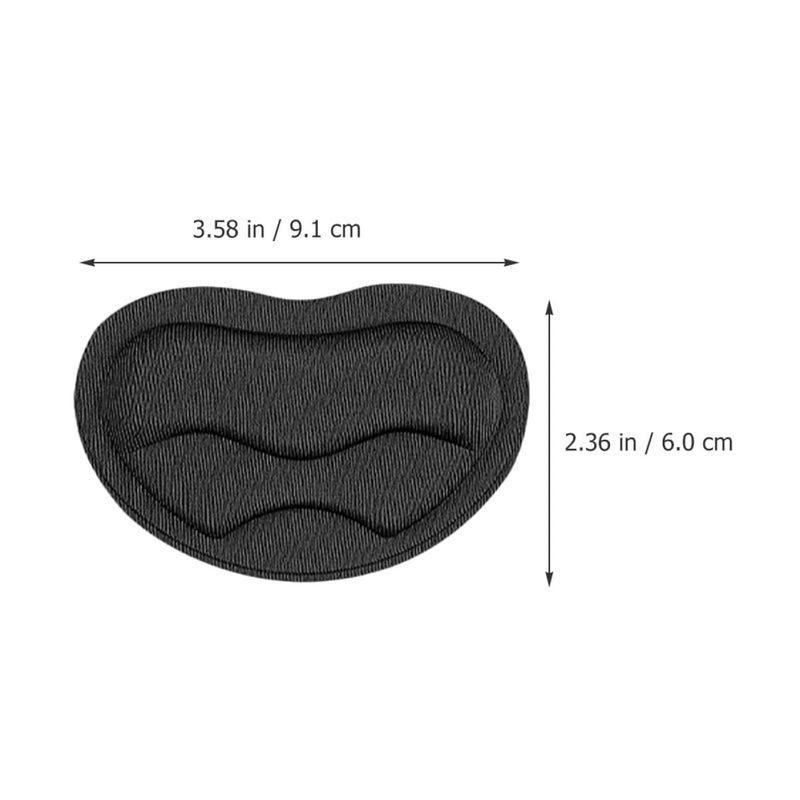 6 Pairs Heart Shaped Heel Protectors Anti Friction Cushions in Beige and Black for Blister Prevention - Image 3