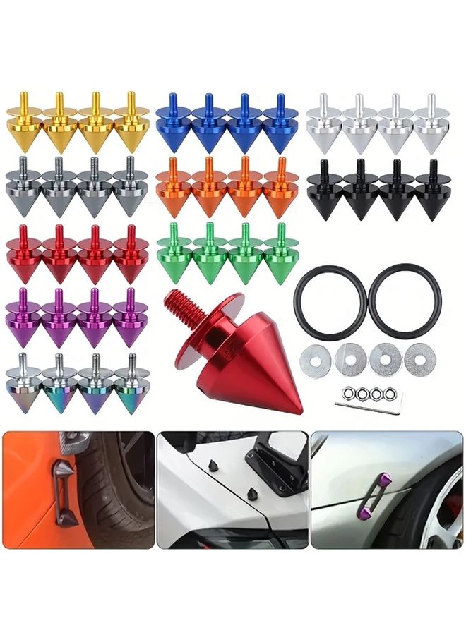 Blue Car Bumper Conical Reinforcement Buckle For Aluminum Release Attachment Fasteners - Image 2