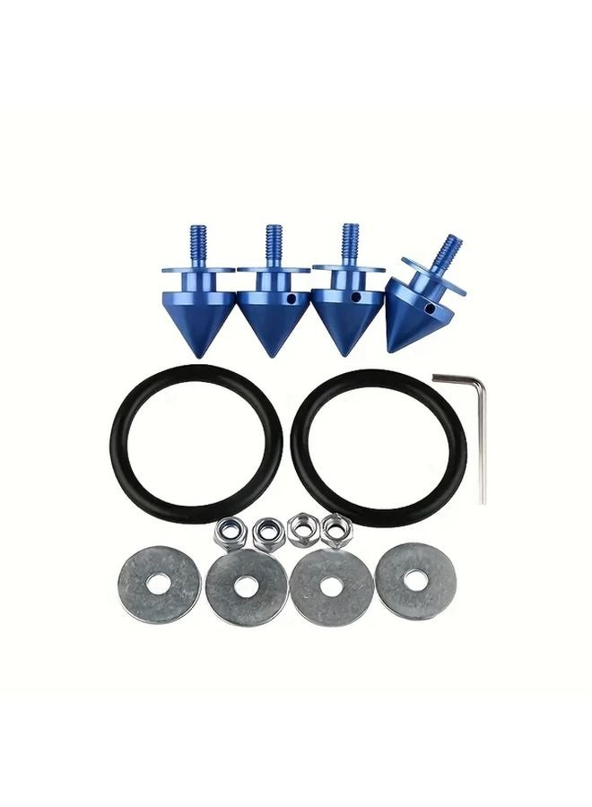Blue Car Bumper Conical Reinforcement Buckle For Aluminum Release Attachment Fasteners - Image 1