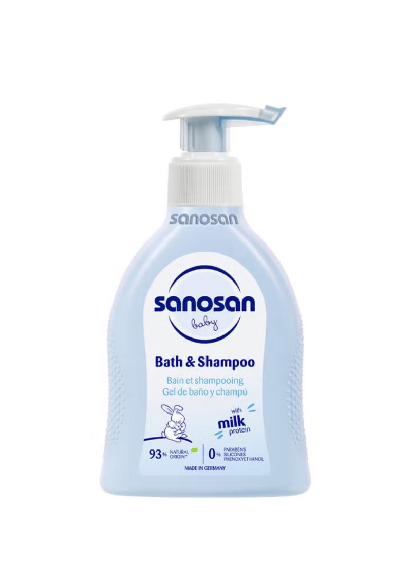 sanosan Baby Bath & Shampoo 200ml  - Image 1