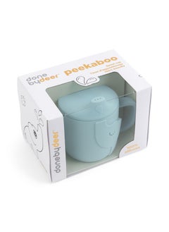 done by deer Baby Sippy Cup Elphee Blue Easygrip Handles Shatterproof Dishwasher & Microwave Safe Silicone Cup  - Image 3