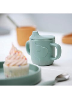done by deer Baby Sippy Cup Elphee Blue Easygrip Handles Shatterproof Dishwasher & Microwave Safe Silicone Cup  - Image 5