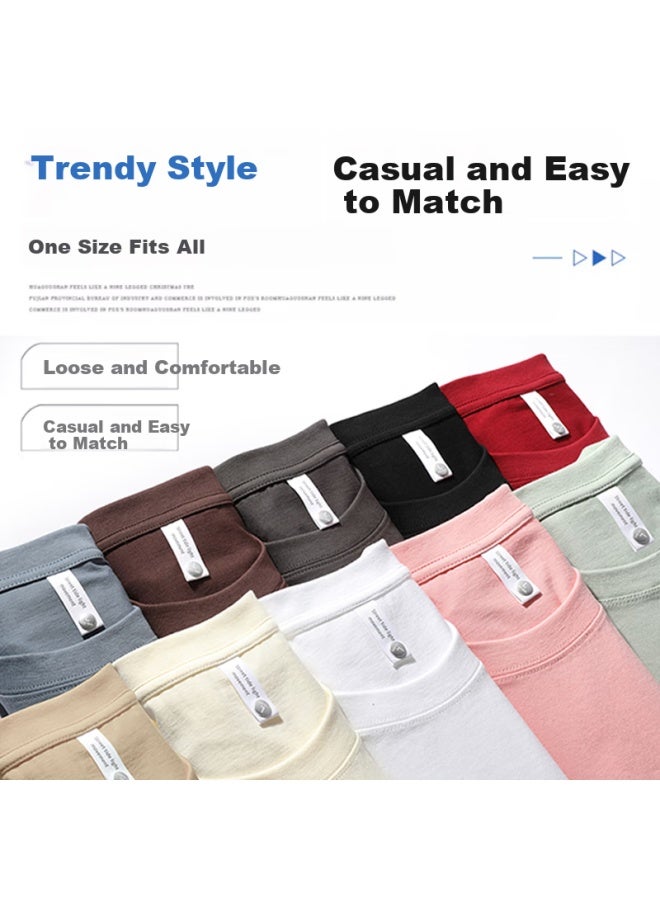 Homlean Loose Solid Color Short Sleeve T-shirt Men Spring Summer Pure Cotton Comfortable Basic Style Undershirt 5 Black XL - Image 3