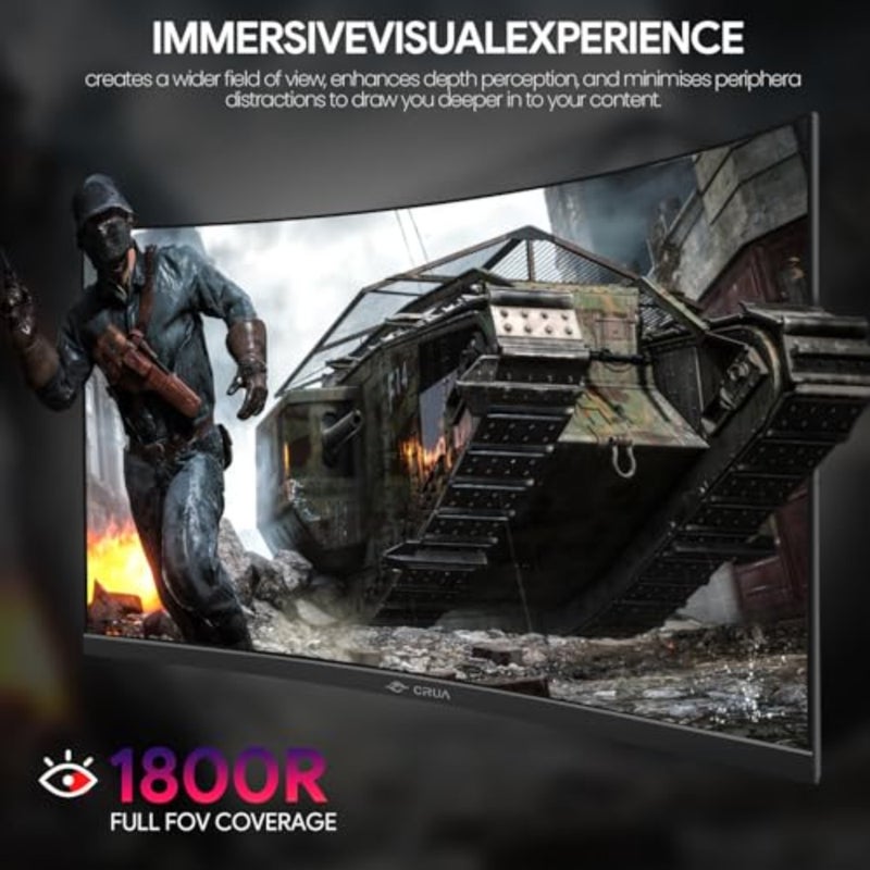 Curved Gaming Monitor 180Hz FHD 1920x1080P 1ms GTG Response Time For PC Gaming 3000R Curvature HDMI/DisplayPort Anti-Glare Screen - Image 5