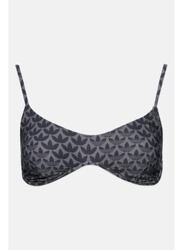 adidas Originals Women Brand Logo Bikini Top, Black  - Image 1