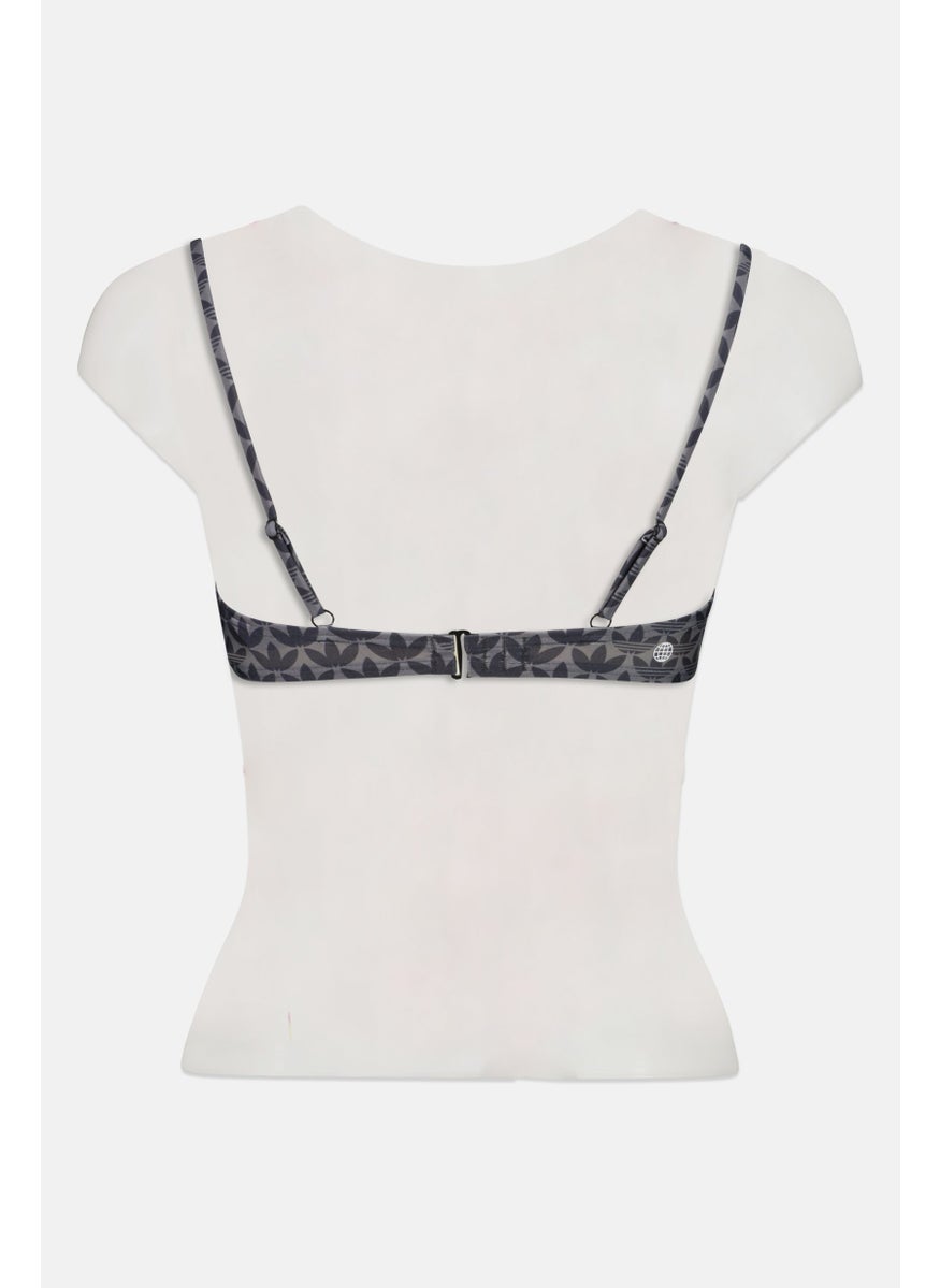 adidas Originals Women Brand Logo Bikini Top, Black  - Image 2