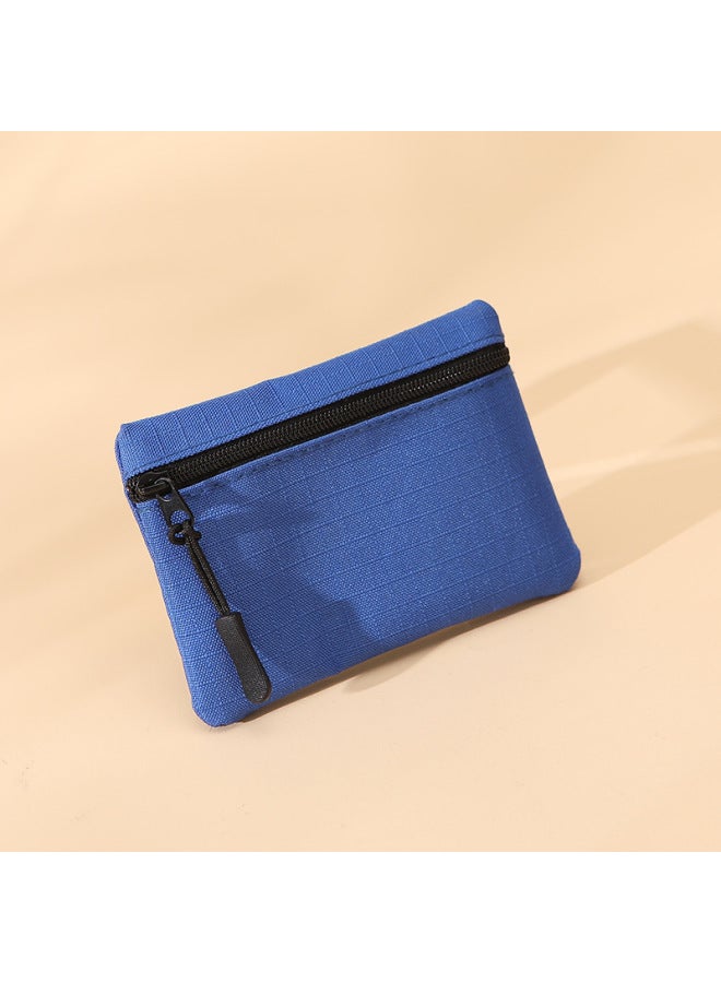 New Women's Oxford Cloth Solid Color Mini Zipper Coin Purse Key Case Bag