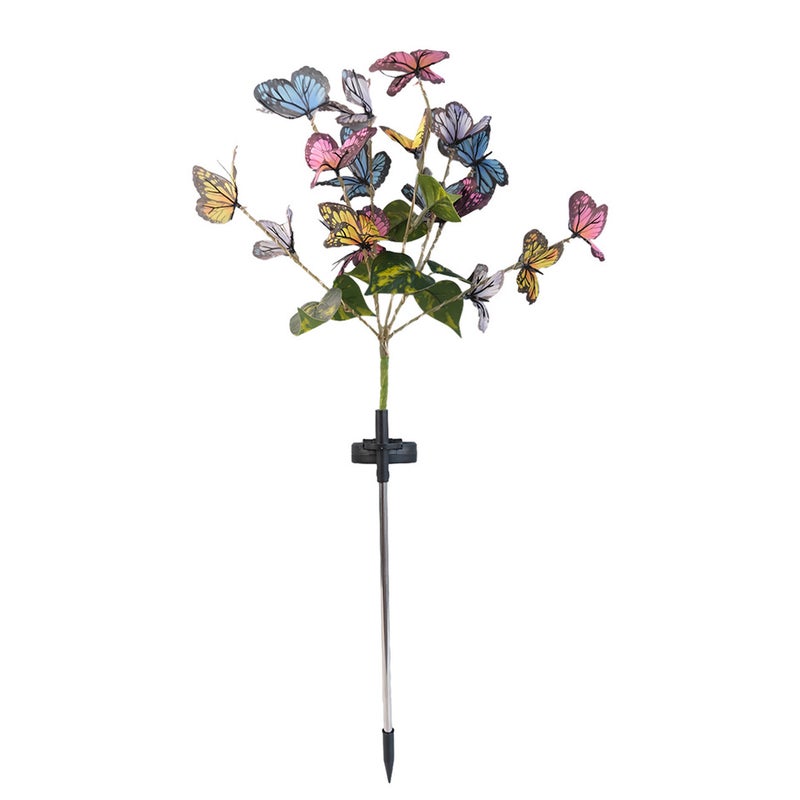 Outdoor Simulation Butterfly Ground Stake Light Solar Charging Lamp for Garden Lawn Decor - Image 2