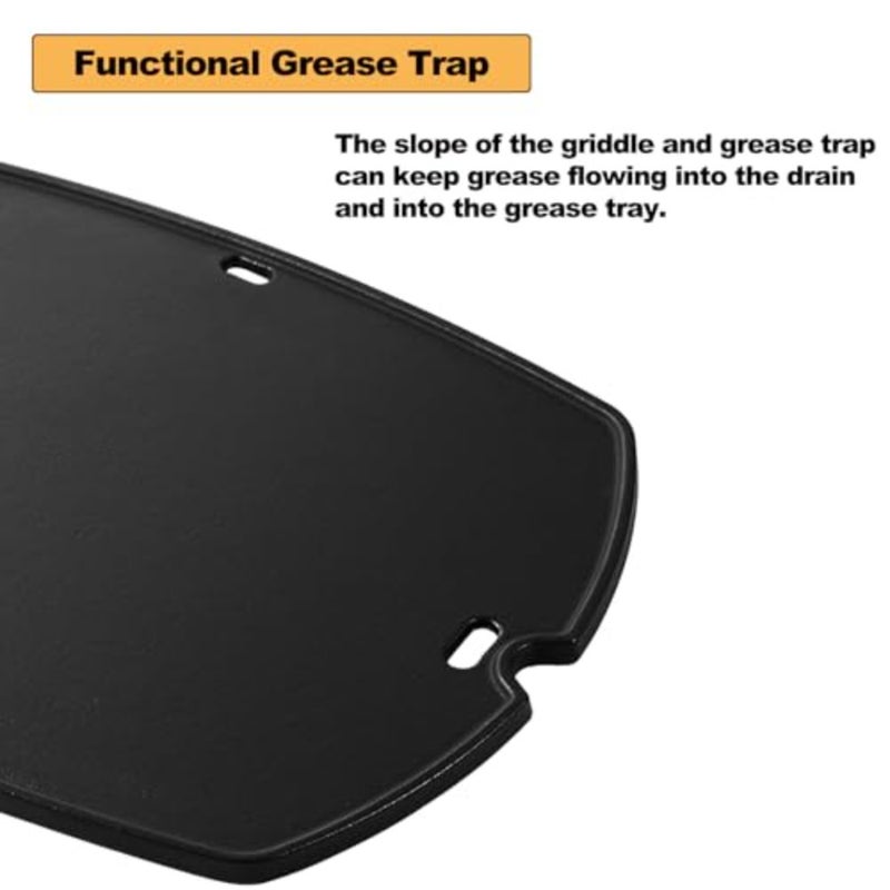 7582 Griddle Replacement Parts for Weber Q1200 Q1000 Q1400 Q120 Q140 Q100 Cast Iron Full Size Griddle Reversible Flat Top Grill Griddle Insert Plate 6558 Weber Q 100/1000 Series 5101000 Grill Parts - Image 5