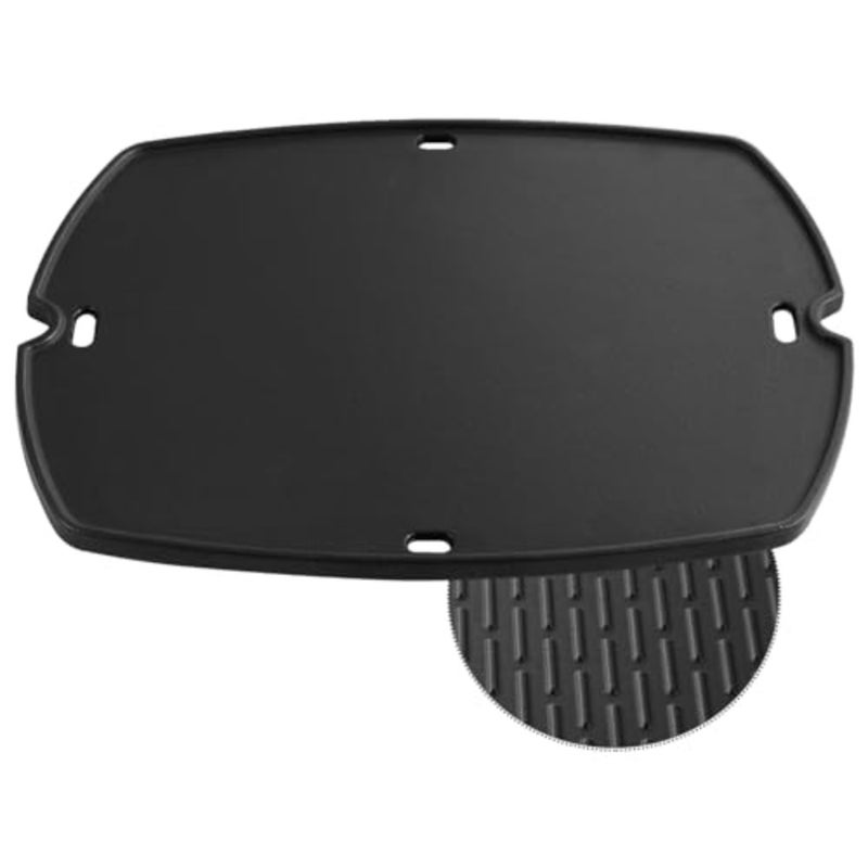 7582 Griddle Replacement Parts for Weber Q1200 Q1000 Q1400 Q120 Q140 Q100 Cast Iron Full Size Griddle Reversible Flat Top Grill Griddle Insert Plate 6558 Weber Q 100/1000 Series 5101000 Grill Parts - Image 1