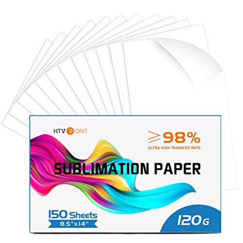 HTVRONT Sublimation Paper 85x14 inches 150 Sheets Sublimation Paper Compatible with Inkjet Printer 120gsm