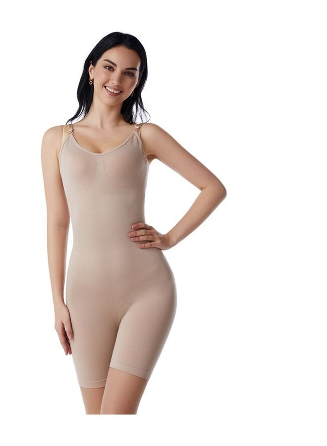 Loquat Body Shaping Waist And Hip Lifting Jumpsuit Beige  - Image 1
