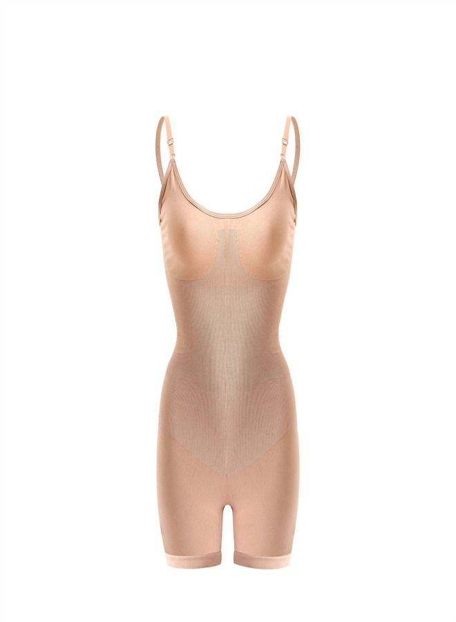 Loquat Body Shaping Waist And Hip Lifting Jumpsuit Beige  - Image 2