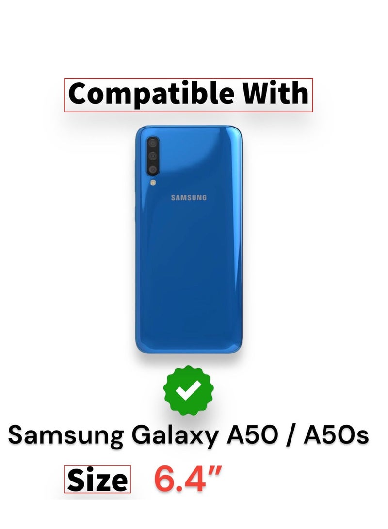 For Samsung Galaxy A50 / A50s Clear View Flip Case , Without Sensor , Stand Watching Position , Mirror Full Protection Cover Compatible With Samsung Galaxy A50s (6.4'') (Purple) - Image 5